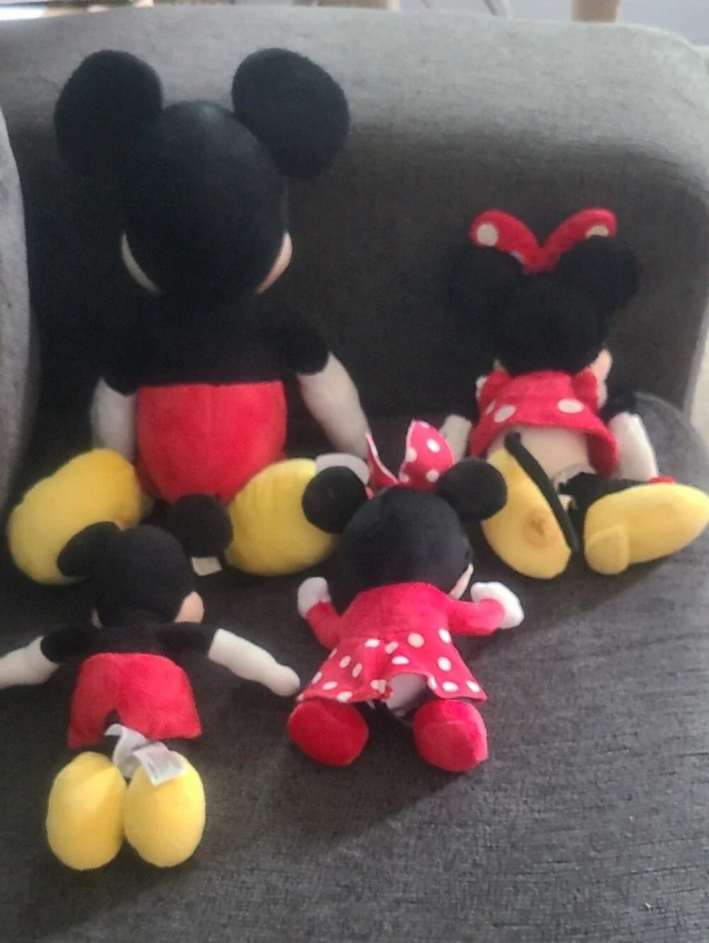 Disney Mickey & Minnie Plush Bundle - Black, Red, Yellow, Cream